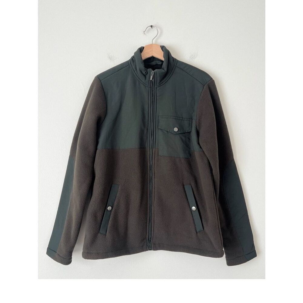 Vuori Morrow Sherpa Jacket Men’s Size Medium Dark Oregano Green Long Sleeve
